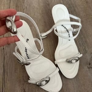 Alexander wang white sandals